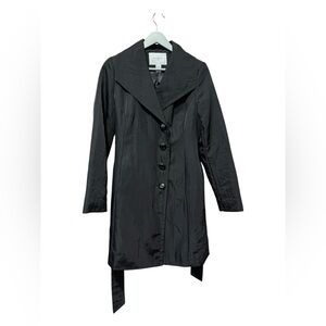Jaclyn Smith Black Belted Jacket with Shoulder Pads – Size S